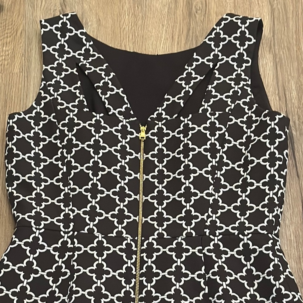 Tahari Black and White Sheath Mini Dress - Picture 6 of 7